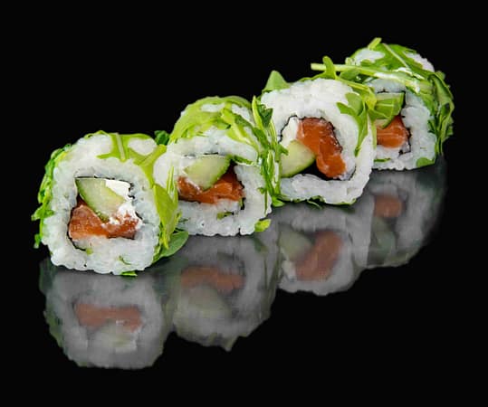 302 Califonia special mit Rucolla Lachs Gurke und Käse