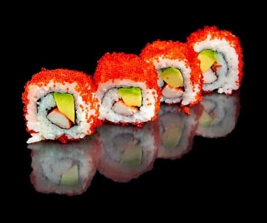 34 California-Roll mit Kaviar